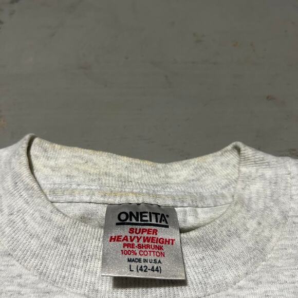 **Grey Oneita Vintage 90s Windows Microsoft Software Graphic T-Shirt** - Picture 3 of 4